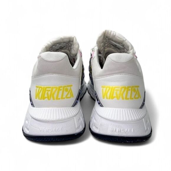 VERSACE Men's Trigreca White Platform Multicolor Monogram Sneakers Size … - Picture 12 of 14